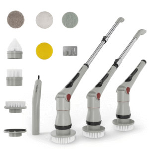 BUILDSKILL 8 in 1 Electric Spin Scrubber with LED Display | IPX6 Waterproof | 3 Speeds | 4 Angles/ Add coupon 10%